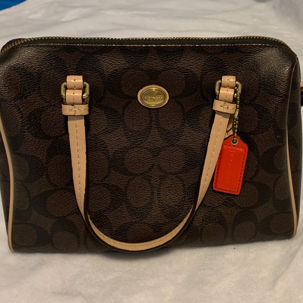 Coach Brown Peyton Bennett Mini Satchel Bag